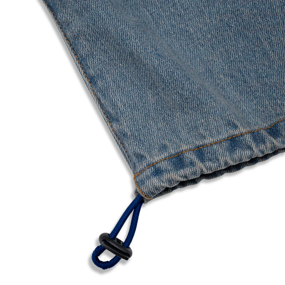 Wavy Denim Cargo Denim Jeans - Image 5